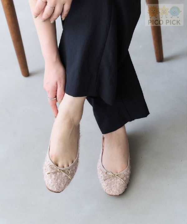 日本直送｜Le Talon 流蘇感亮片芭蕾平底鞋（3色可選） 