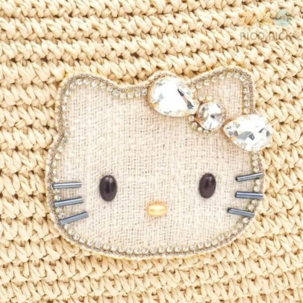 日本 Hello Kitty × MAYGLOBE 手工精緻珠繡草編背包 