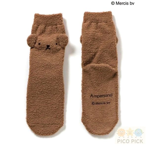 日本直送｜Miffy & Boris 米飛兔毛絨絨中筒襪 