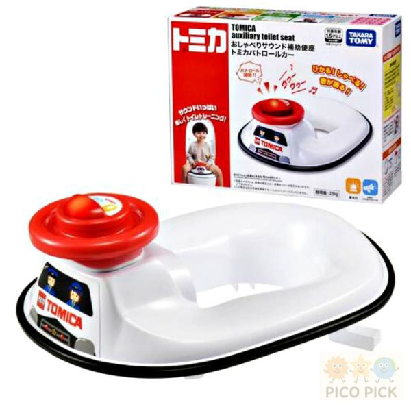 日本正版｜TOMICA 光る會說話警車造型兒童馬桶座】Takara Tomy 廁所輔助便座 