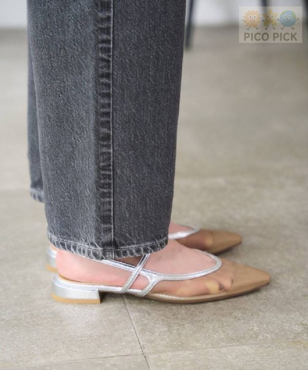 日本直送｜Le Talon銀邊透膚尖頭平底鞋 全系列代購 