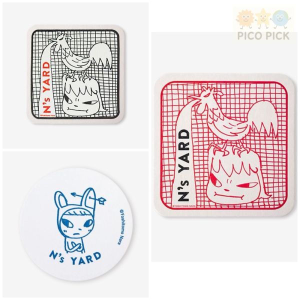 日本直送｜奈良美智官方正版杯墊組（一組5入／共3款圖案可選 