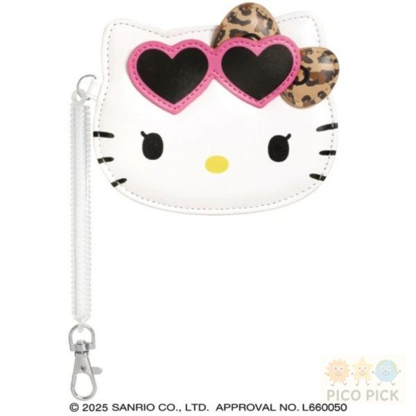 日本直送 預購請私訊｜八月到貨｜｜Hello Kitty造型票卡夾 兩款可選（夏威夷花款／豹紋墨鏡款） 