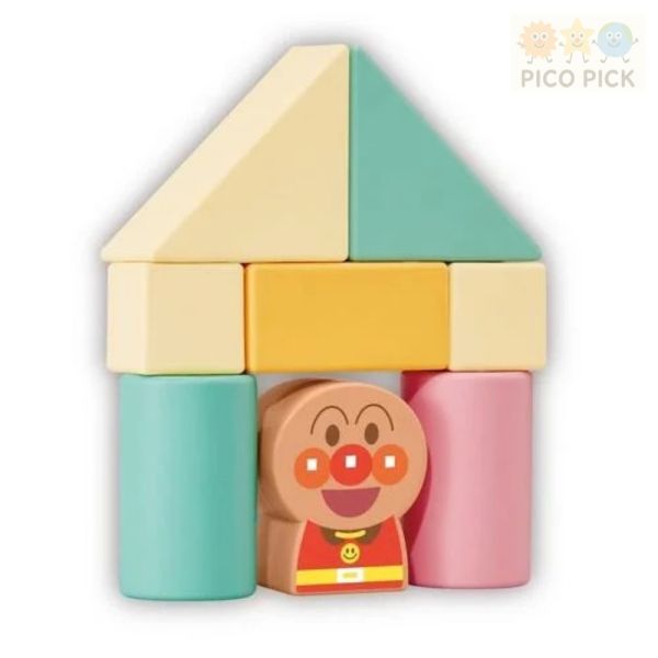 日本正版 Anpanman 麵包超人 米做的玩具 抗菌積木套組 