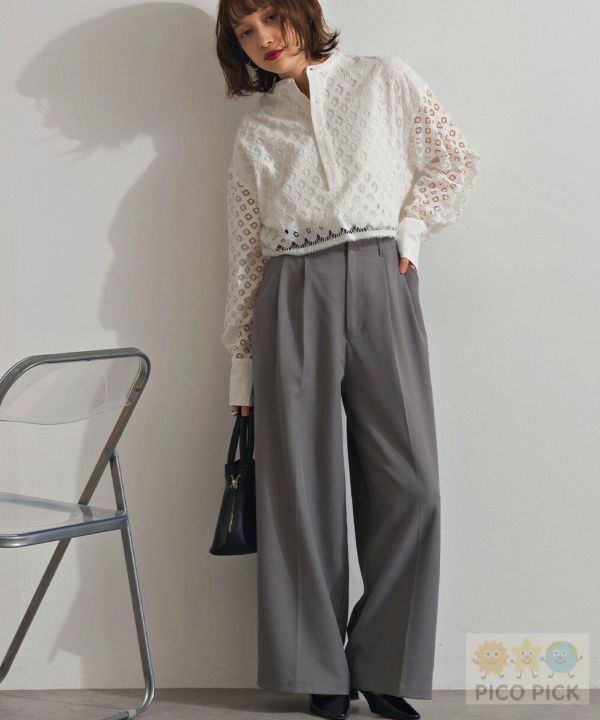 2026春裝Elencare due日本 立體打摺寬版西裝褲 高腰西裝褲 寬褲 西裝長褲 女裝 