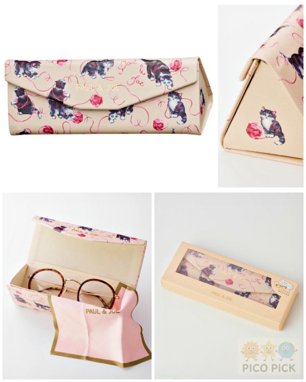日本正版Paul & Joe 眼鏡盒 9款｜三角摺疊式設計 可折疊不佔空間 內附眼鏡布（Paul & Joe） 