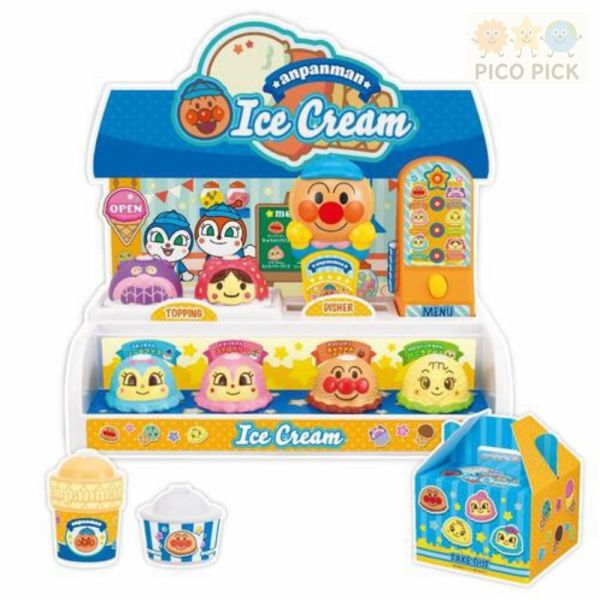 日本正版 Anpanman 麵包超人 冰淇淋店 角色扮演玩具（經典版／豪華DX版） 