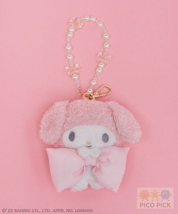 日本直送 ｜Maison de FLEUR × Sanrio 聯名系列｜角色抱蝴蝶結小物組／髮夾／珍珠吊飾／毛巾手帕/小包吊飾 