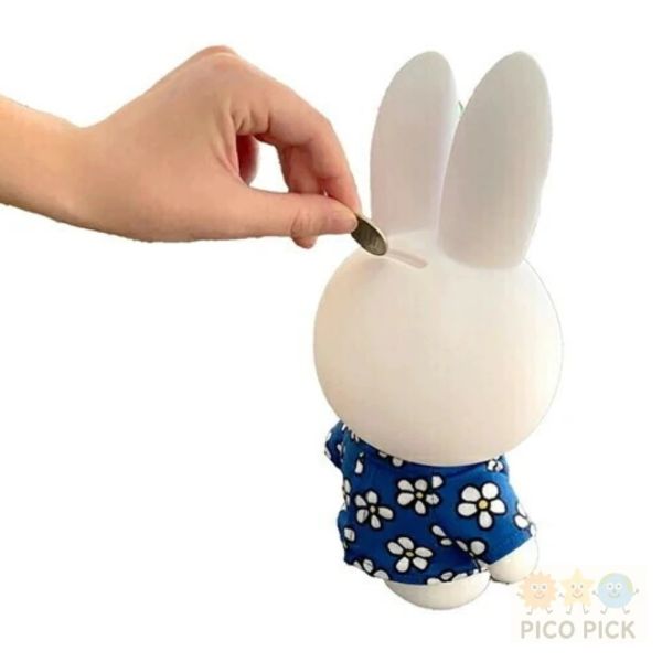 日本直送 《米菲兔 Miffy》花柄造型 存錢筒 