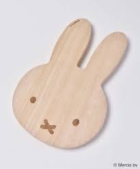 日本 日本製Miffy 米飛兔 木製砧板｜臉型切菜板 點心餐盤 無塗裝桐木 
