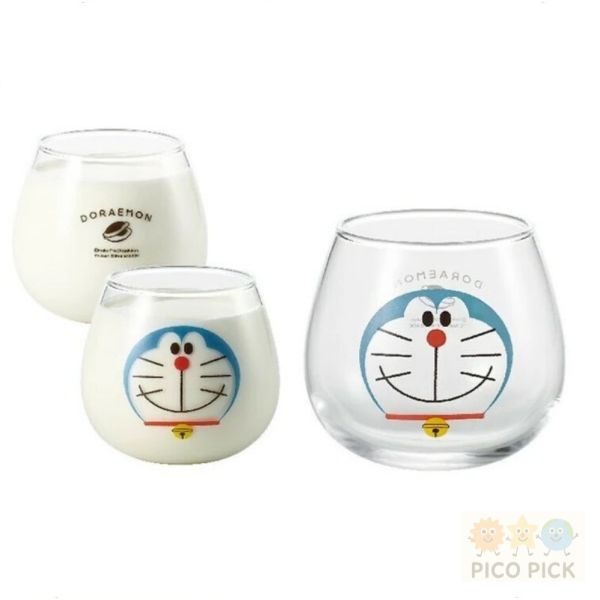 日本直送 日本正版哆啦A夢搖搖玻璃杯｜哆啦美 Doraemon 透明水杯 茶杯 酒杯 320ml 