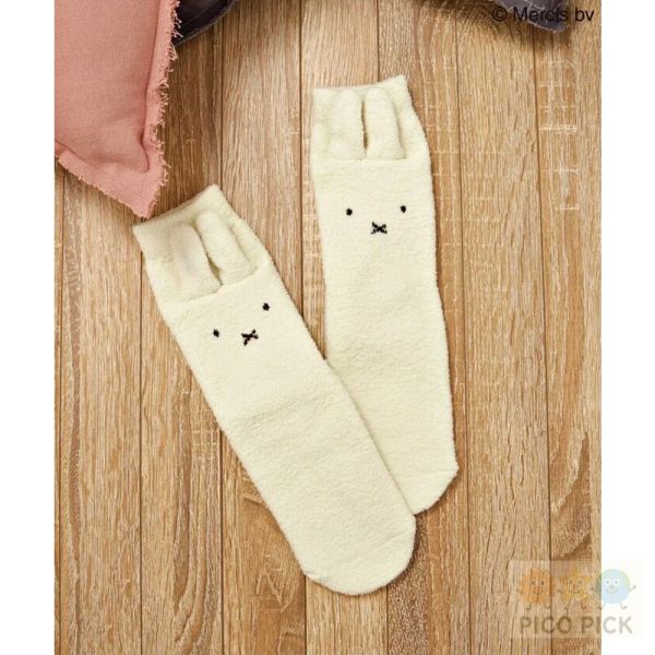 日本直送｜Miffy & Boris 米飛兔毛絨絨中筒襪 