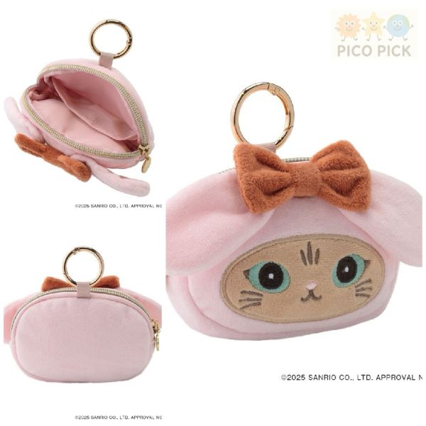 日本 Paul & Joe × My Melody / NOUNETTE 貓咪造型 吊飾娃娃＆收納包 Paul & Joe 聯名、My Melody 吊飾、NOUNETTE 收納包、Sanrio 娃娃、日本正版授權、可愛掛飾