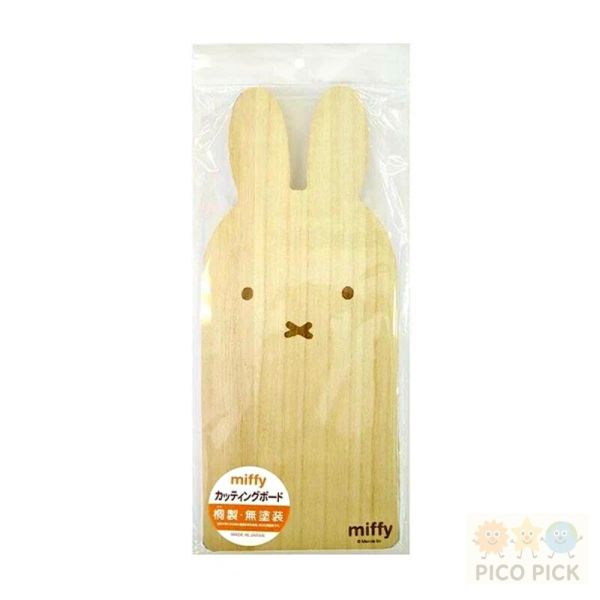 日本 日本製Miffy 米飛兔 長型木製砧板｜切菜板 點心餐盤 桐木無塗裝 