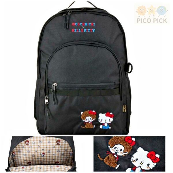 日本直送 Monchhichi × Hello Kitty 聯名後背包｜刺繡LOGO｜30L大容量 