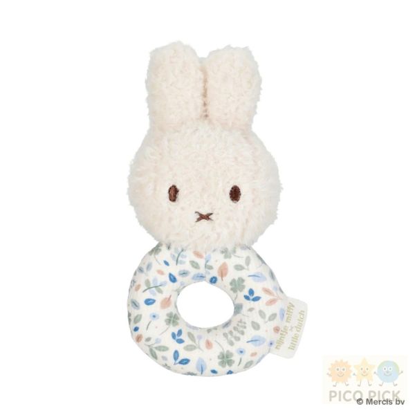 日本直送｜Miffy x Little Dutch聯名款幸運花禮盒三件組|嬰兒玩具組 新生兒禮物 彌月禮 安撫巾＋搖鈴＋絨毛玩偶｜ 