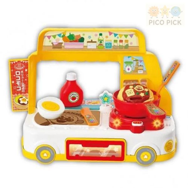 日本正版｜麵包超人 廚房餐車組｜角色扮演玩具｜兒童廚具組 