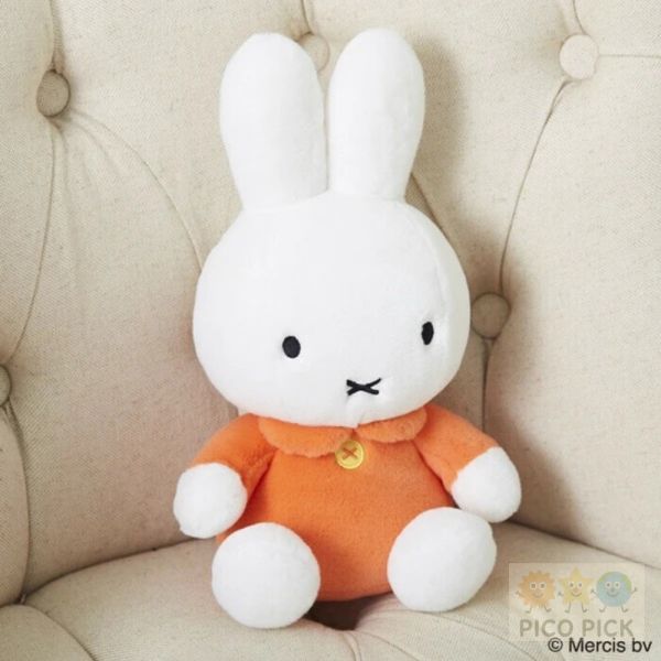 日本直送｜米菲兔 Miffy 經典造型坐姿絨毛娃娃（橘色衣） 