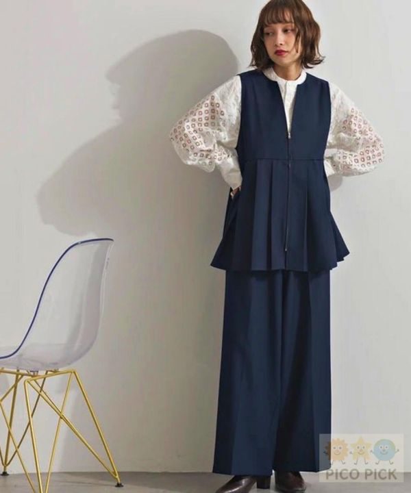 2026春裝Elencare due日本 高腰打摺寬褲 西裝褲 垂墜感寬褲 休閒西裝褲 女裝 