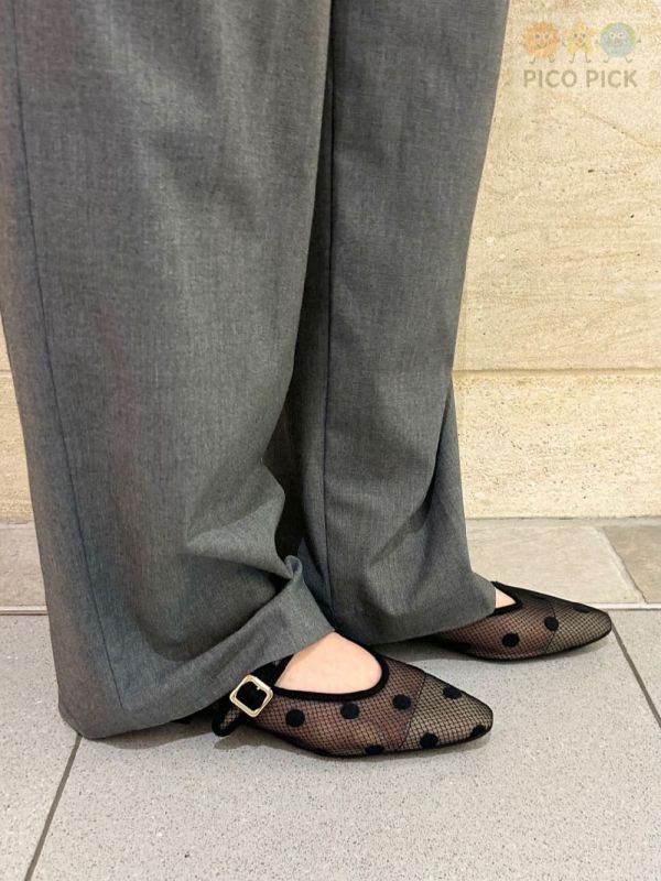 日本直送｜Le Talon 大圓點網紗瑪莉珍鞋（2色可選） 