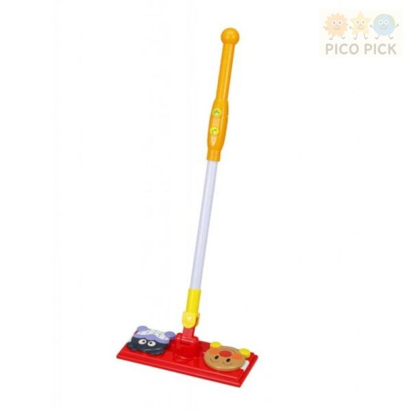 日本 正版 Anpanman 麵包超人兒童電動清潔玩具拖把（附替換布） 