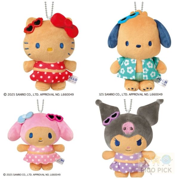 日本直送｜7/20收單｜限時預購  SANRIO 日燒系列吊飾（4款）｜Hello Kitty / Melody / 庫洛米 / 大耳狗 
