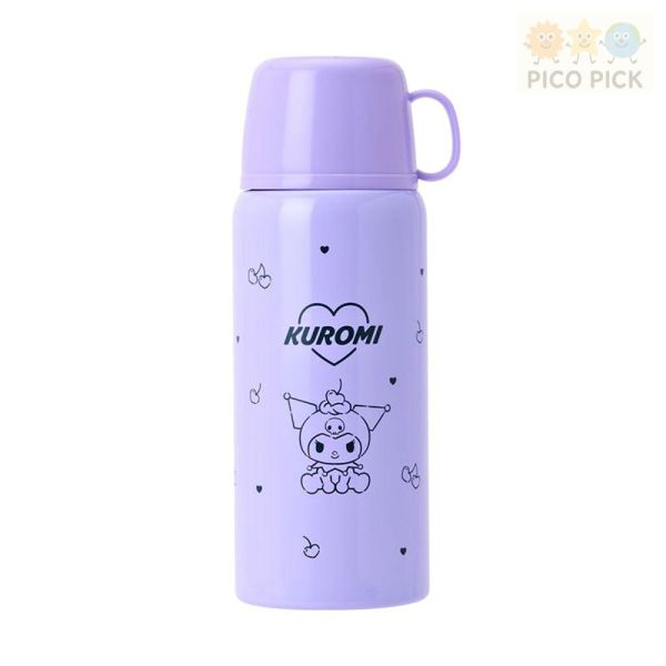 日本直送 Sanrio 三麗鷗 2WAY 不鏽鋼水壺｜兒童兩用保溫瓶附斜背水壺袋｜直飲／杯蓋水壺｜My Melody／大耳狗/庫洛米 三麗鷗水壺、兒童兩用保溫瓶、附斜背水壺袋、不鏽鋼保冷保溫水壺、直飲水壺、杯蓋水壺、My Melody 水壺、Cinnamoroll 水壺、Kuromi 水壺