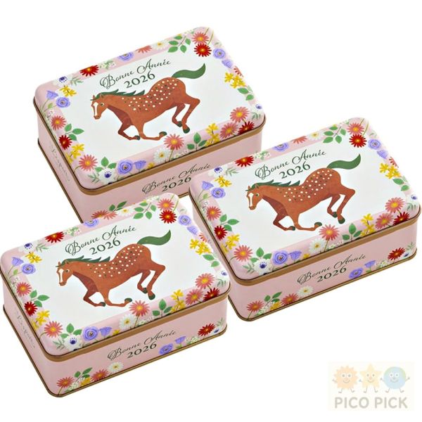 日本｜ 神戶風月堂 L’espoir新年限定 奶油薄餅 鐵盒禮盒（2026 馬年款） 