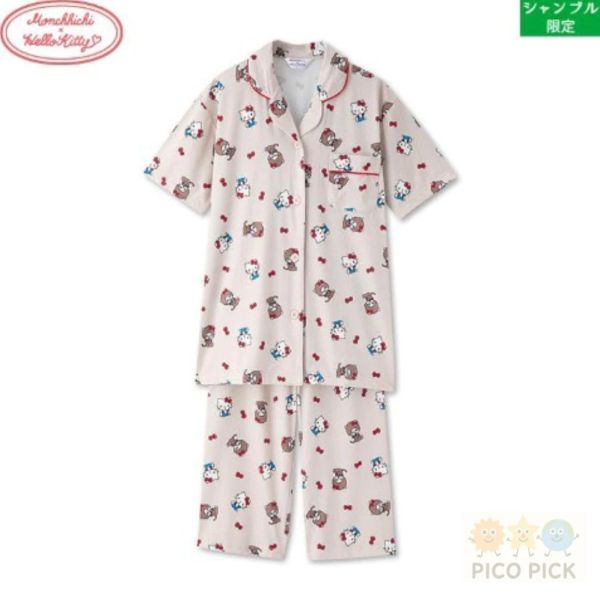 日本 Monchichi x Hello Kitty聯名睡衣 