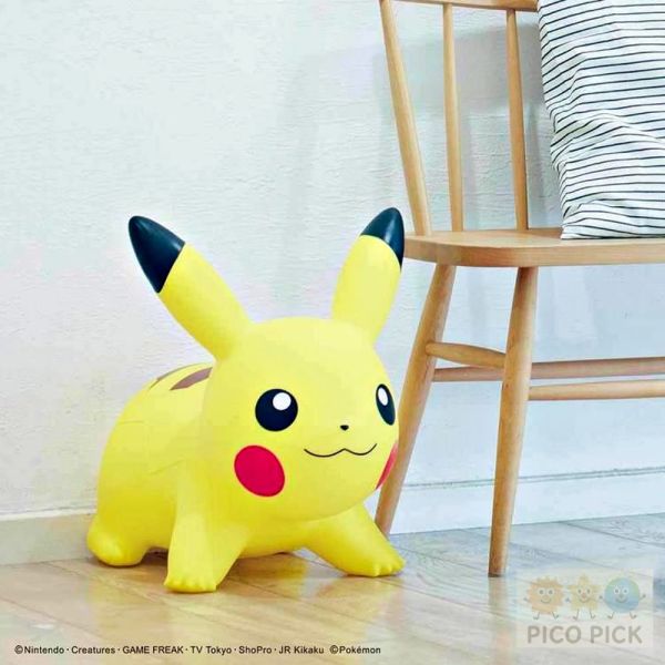 日本｜正版Pokémon 皮卡丘 充氣坐騎玩具｜大型皮卡丘充氣玩偶 兒童室內玩具 親子互動玩具 
