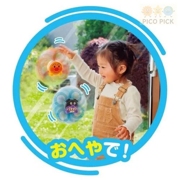 日本空運｜正版ANPANMAN 麵包超人 × 細菌人 兩入組 吸盤手指陀螺｜益智啟蒙玩具 