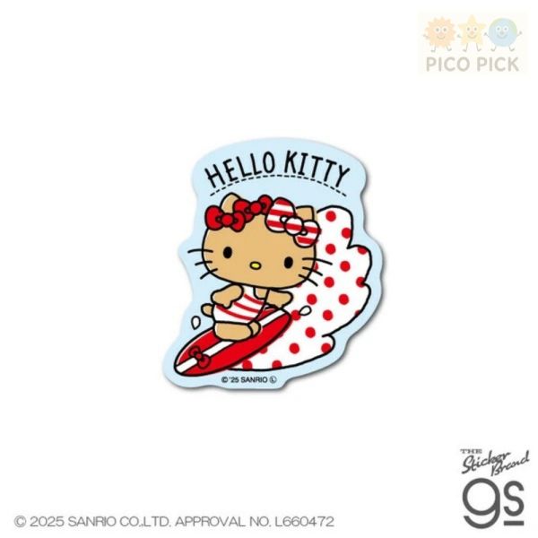 日本正版｜日燒Hello Kitty造型貼紙（2025夏季限定款）｜日曬Kitty 單款／整組販售 