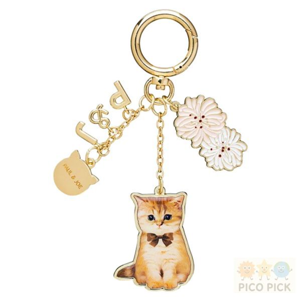 現貨+預購 日本正版PAUL & JOE 貓咪琺瑯吊飾鑰匙圈（4款可選） 