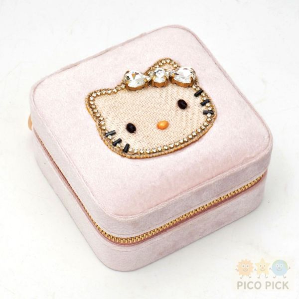 日本直送｜Hello Kitty × MAYGLOBE】手工珠繡天鵝絨首飾盒 