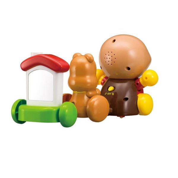 日本正版Anpanman 麵包超人 學步音樂玩具｜三段模式｜電動＋聲音互動｜拉繩玩具｜附角色配件 