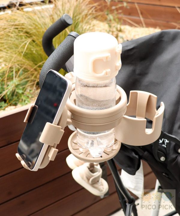 日本直送 3 coins育兒神器 外出專用/手機&飲料杯架二合一支架（可放兩杯飲料）3coins全系列代購 