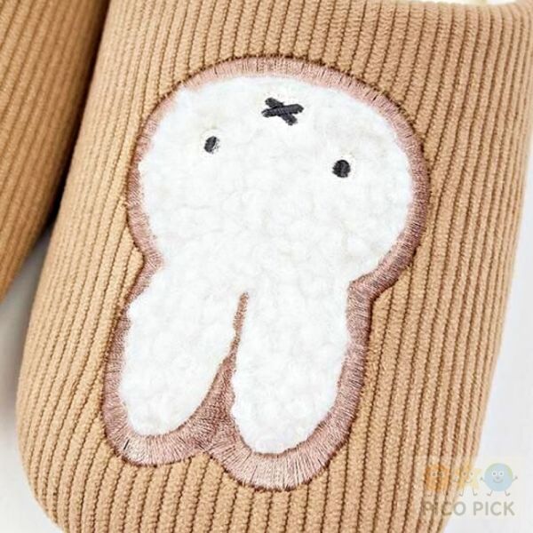 日本正版｜Miffy 米飛兔絨布拖鞋｜灰／棕 兩色可選｜24cm室內鞋 