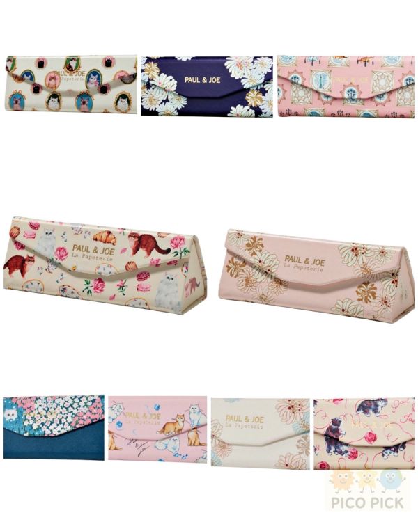 日本正版Paul & Joe 眼鏡盒 9款｜三角摺疊式設計 可折疊不佔空間 內附眼鏡布（Paul & Joe） 