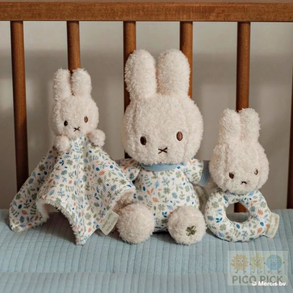 日本直送｜Miffy x Little Dutch聯名款幸運花禮盒三件組|嬰兒玩具組 新生兒禮物 彌月禮 安撫巾＋搖鈴＋絨毛玩偶｜ 