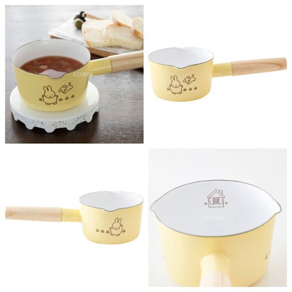 【日本直送｜富士琺瑯 FUJIHORO × Miffy 米飛兔粉彩琺瑯系列｜牛奶鍋／味噌鍋 四色可選】 