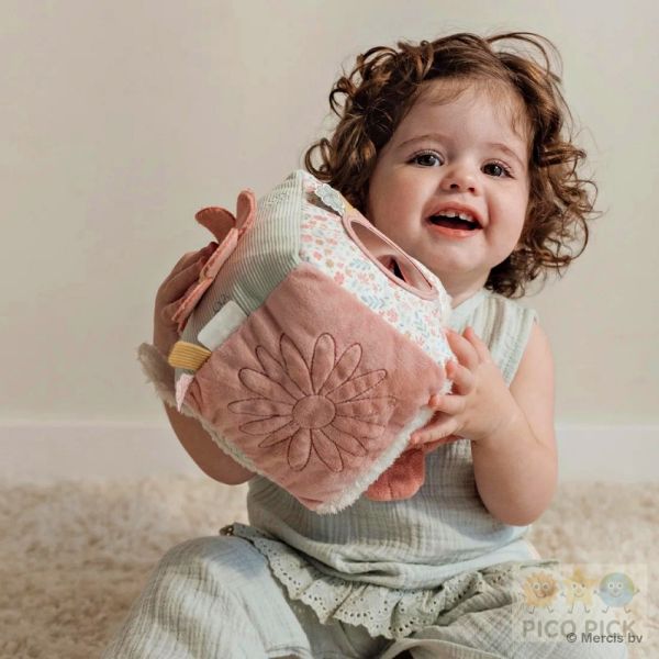 日本直送｜Little Dutch × Miffy 幸運花朵探索方塊玩具｜寶寶啟蒙布積木 米飛布書感官玩具 新生兒安撫玩具 