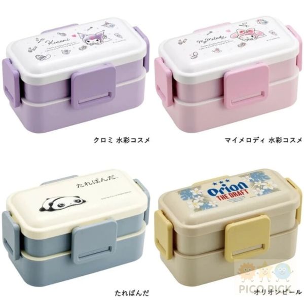 日本 直送 Disney長髮公主雙層便當盒 600ml／4點鎖扣密封抗菌款（日本製） 