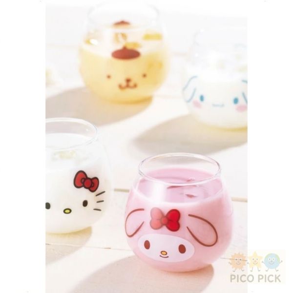 日本直送 日本製正版Sanrio搖搖玻璃杯｜Hello Kitty・布丁狗・大耳狗・美樂蒂 透明水杯 茶杯 酒杯 320ml 
