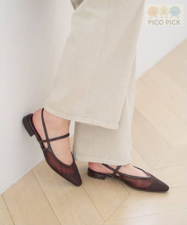 日本直送｜Le Talon銀邊透膚尖頭平底鞋 全系列代購 