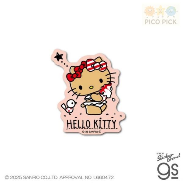 日本正版｜日燒Hello Kitty造型貼紙（2025夏季限定款）｜日曬Kitty 單款／整組販售 