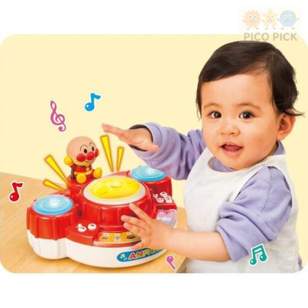 日本直送｜正版Anpanman麵包超人多功能音樂手拍鼓｜寶寶音樂玩具｜ 