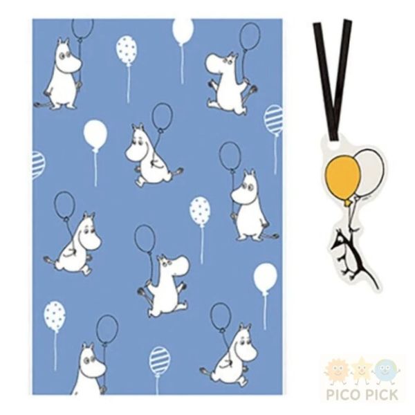 日本直送 【Moomin】氣球圖樣包裝袋 S號 M號（8入／附綁帶） 