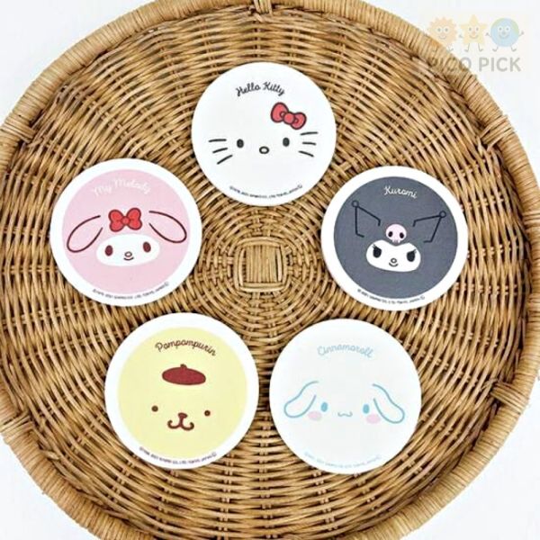 日本直送 Sanrio三麗鷗 臉型陶製吸水杯墊｜Hello Kitty／美樂蒂／庫洛米／布丁狗／大耳狗 