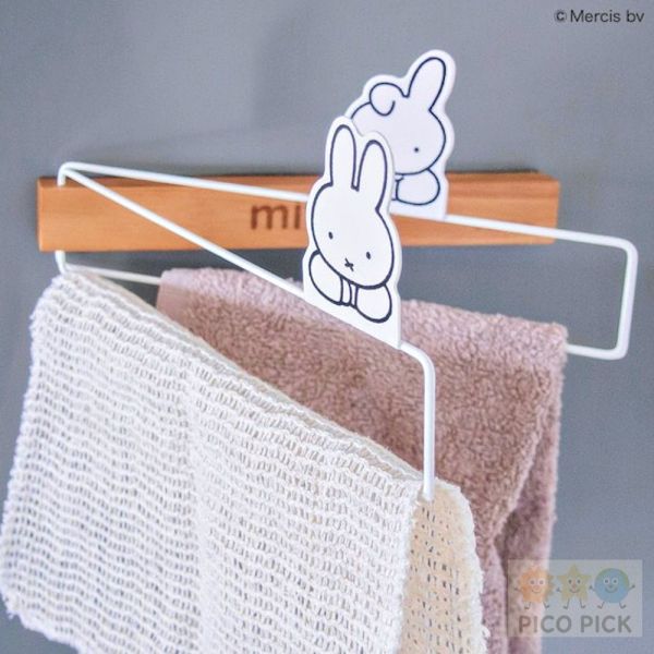 日本 Miffy 米飛兔｜磁吸摺疊布巾掛架｜廚房毛巾架 抹布架 收納架 