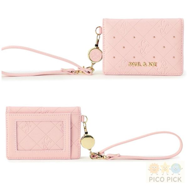 日本 PAUL & JOE 花卉圖案 票卡夾｜通勤證件夾｜可拆式手腕帶｜多卡層設計 